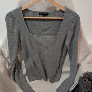 Banana Republic Heather Gray Knit Top